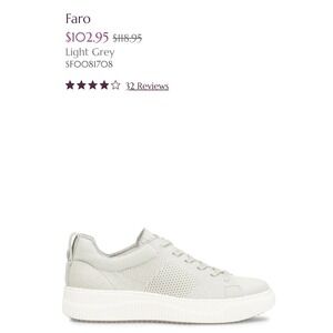 Sofft Faro Light Grey Knit Sneakers Womens 9M Recycled Textile SF0081708 NEW